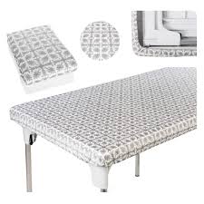 Toptablecloth Table Cover Silver Patterned Elastic On The Corner For Folding Table 6ft 30 X 72 Waterproof Elastic Edge F Table Covers Folding Table Table Cloth