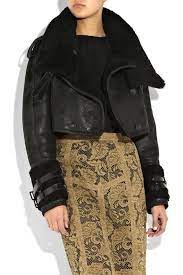 Burberry Prorsum Cropped Shearling Jacket Wow And It S Only 3995 Lol In My Dreams Black Shearling Jacket Fashion Clothes