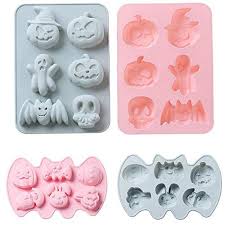4 Pieces Moules A Chocolat Pour Gateau D Halloween Moule A Gelee En Siliconemoule En Silicone Halloween Ccit En 2020 Gateau Halloween Moule Chocolat Chocolat Halloween