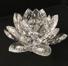 Maybe you would like to learn more about one of these? Lot Art Swarovski Candlestick Large Water Lily Crystal
