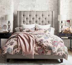 Master american furniture makers tailor your fabric or leather of choice around the streamlined frame. Harper Tufted Upholstered Tall Bed Pottery Barn
