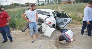 Alkollü sürücünün aracıyla takla atması kameralara yansıdı. Bursa Da Kaza 1 Olu 2 Yarali