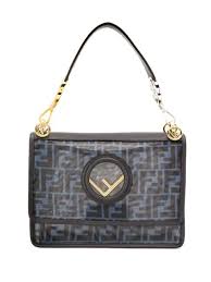 Fendi kan i scalloped bag handbag purse tote original price $2290. Fendi Kan I F Shoulder Bag In Black Modesens