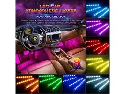 Estone Car Led Strip Light Ej S Super Car 4pcs 36 Led Multicolor Music Car Interior Light Led Under Dash Lighting Kit And Wireless Remote Control Car Interior Led Lights Dc 12v Newegg Com