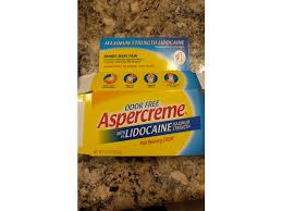 Lidocaine topical (for use on the. Aspercreme With Lidocaine Maximum Strength Pain Relieving Cream 2 7 Oz Ingredients And Reviews