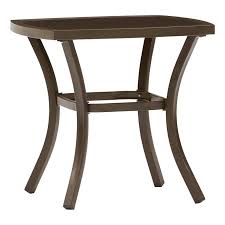 Garden Treasures Valleydale Square Woven Outdoor End Table 20 87 In W X 20 87 In L Lowes Com Outdoor End Tables Patio Table Glass Top Side Table