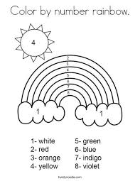 Coloring books can be good tools to explain surgery to your child. Color By Number Rainbow Coloring Page Twisty Noodle Numbers Preschool Kindergarten Coloring Pages Preschool Worksheets