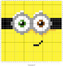 Minion Bob Face Designed By Suzy Walkling Stitch Fiddle Minion Crochet Cross Stitch Pattern Maker Cross Stitch