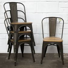 Tolix Style Vintage Metal Dining Bistro Chairs Garden Kitchen Industrial Cafe Ebay Metal Kitchen Chairs Industrial Dining Chairs Cafe Chairs