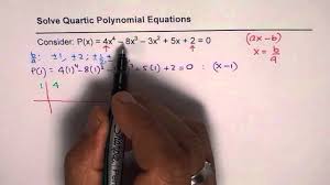 4x 4 8x 3 3x 2 5x 2 0 Steps To Solve Quartic Polynomial Equation Youtube