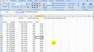 Dafür sollte die nachfolgende tabelle erstellt werden. Formeln Fur Berechnungen Von Zeittakten Mit Excel Youtube