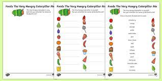 Here are ten things hungry caterpillars eat that might surprise you: Food The Hungry Caterpillar Ate Sorting Activity Story Books