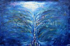 Contemporary Judaica Art Acrylic Water Color Paintings Yaeli Vog Art Painting Space Art