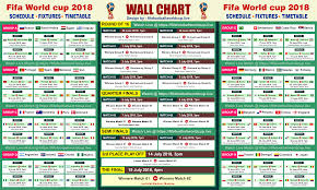 Printable Fifa World Cup 2018 Fixtures Schedule
