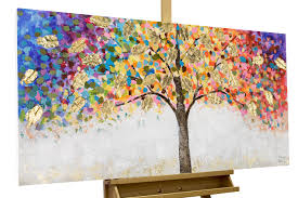 Baum Natur Bunt Gold Original Handgemalte Leinwand Bilder Xxl Kunstloft Acryl Gemalde Locus Amoenus 120x60 Wandbild Acrylbild Moderne Kunst Einteilig Mit Rahmen Bilder Poster Kunstdrucke Skulpturen Mobel Wohnaccessoires Mehrteilige leinwandbilder sind für alle wohnräume bestens geeignet.