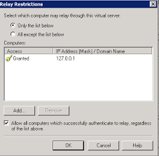 .if i remove the 'smtp' string i'm get : Built In Smtp Server In The Iis Returns 5 7 1 Unable To Relay Ted Gustaf