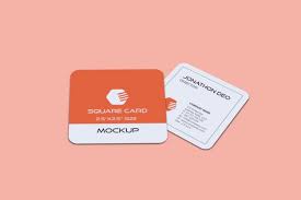 Browse design (free business cards) browse design. Premium Psd Square Business Card Mockup