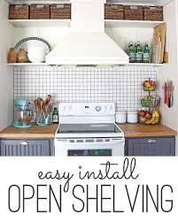 Storage Solution Simple Open Kitchen Shelves Open Kitchen Shelves Home Kitchens Kitchen Shelves
