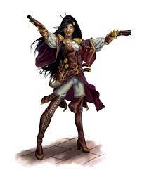 Female Human Pistol Gunslinger Pathfinder Pfrpg Dnd D D 3 5 5e 5th Ed D20 Fantasy Fantasy Female Warrior Character Portraits Fantasy Character Design