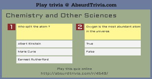 We send trivia questions and personality tests every week to your inbox. Trivia Quiz Chemistry And Other Sciences