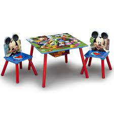 Give kids an animated place to play, read or eat with the mickey mouse kids chair set and table. Disney Mickey Mouse Kids Table And Chair Set With Storage By Delta Children Walmart Com Walmart Com