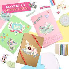 These kits are great for crafters who enjoy making quick and easy cards. Create Design Greeting Cards Diy Greeting Card Making Kit Will Help You Get Your Personal Touc Greeting Card Kits Card Making Kits Greeting Cards Handmade