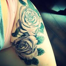 Aquarelle skull rose head tattoo design. Upper Thigh Tattoos Designs Ideas And Meaning Tattoos For You