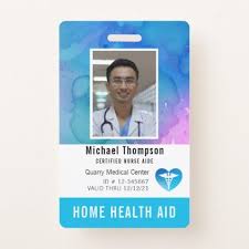 Certified Nurse Aide Home Health Aide Photo Id Badge In 2020 Practical Nursing Certified Nursing Aide Home Health Aide