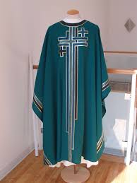 Multi Cross Teal Chasuble Shades Of Teal Elegant Collection Teal