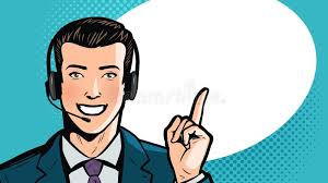 Pop Art Call Center Stock Illustrations