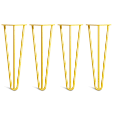 T shaped steel table base modern metal table base heavy duty legs industrial. Yellow Hairpin Legs