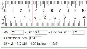 1 8 inch in cm