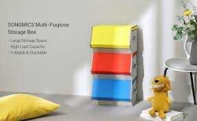 .and boxes or opt for something bright and colourful to store all your personal belongings in. Songmics Set Of 3 Toy Storage Box Colorful Toy Storage Organizer Stackable Kids Clothes Storage Bins Collapsible Toy Chest With Magnetic Lid Blue Orange And Yellow Colors Urclb03g