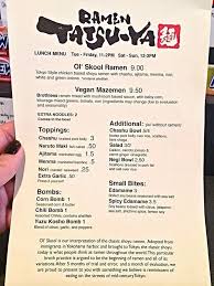 Near the end of chapter 2 (once time turns to evening), head to the food stalls. Austin Tx Ramen Tatsu Ya Ramen Shoyu Ramen Menu