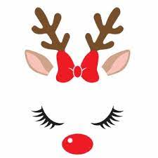 Pin On Christmas Reindeer Vector