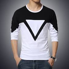 Black And White Full Sleeve T Shirt Keep Your Dressing Cool And Classic With This Solid T Shirt You Can Match It With A Pair Of Coloured Jeans Or Chinos An Mens Tshirts Mens Outfits Mens Shirts