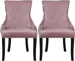 4.7 из 5 звездоч., исходя из 32 оценки(ок) товара(32). Blush Pink Velvet Tufted Back Dining Chair Pair Cfs Furniture Uk