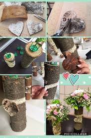 Tree Flower Arrangements Table Arrangements Decoration Blumengestecke Geschenke Holzerne Hochzeit Dekoration