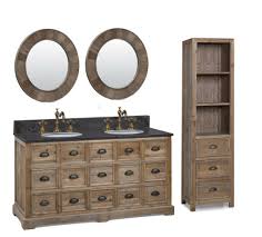 The large tub is framed by an alcove with end shelves for added storage, and the double vanity saves space with shallow ends. Legion 60 Inch Double Sink Rustic Bathroom Vanity Black Marble Top