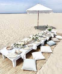 Beach Picnic Design In 2021 Boho Picnic Beach Picnic Picnic Decorations