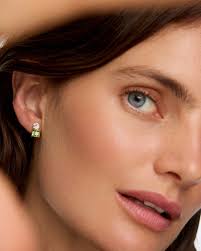 Green Stud Earrings for Women