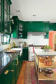 Best Makeovers Of All Time Eclectic Kitchen Green Kitchen Cabinets Kitchen Redo