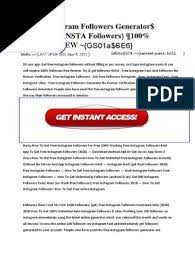 Start posting your swag on instagram. Free Instagram Followers Generator 202 1 Fre Insta Followers 100 Working New Pdf Mobile App Ios