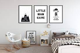 ♥ this listing is for a digital file. Set Of 3 Boys Bedroom Prints Little Man Cave Black White Kids Wall Art F Ebay