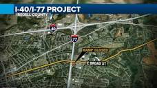 Detour to avoid the I-40/I-77 interchange project work in Statesville