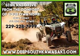 View current offers and deals on kawasaki motorcycles, atv, sxs and jet ski personal watercraft to find the best savings possible on new kawasaki powersports vehicles. Deep South Kawasaki Offering New Used Powersports Vehicles Service Parts And Financing In Thomasville Ga