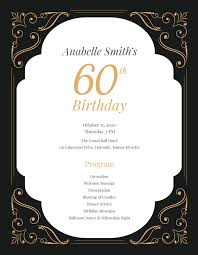 Your party's perfect invitation is. 60th Birthday Program Template Illustrator Word Apple Pages Psd Publisher Template Net 60th Birthday Ideas For Mom 60th Birthday Birthday Template