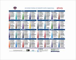 Fantasy Depth Charts Of 13 Football Depth Chart Template