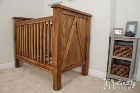 Get the free plans for this easy to build farmhouse writing table! Diy Farmhouse Crib Featuring Diystinctly Made Ana White