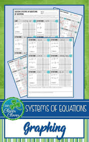 Solving Systems Of Equations By Graphing Notes Scavenger Hunt And Assessment Systems Of Equations Equations Teaching Algebra